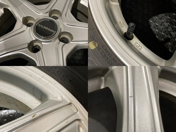 タイヤ走行短め【YOKOHAMA iG60 175/65R15】スタッドレス【BALMINUM V5 15インチ 5J4HPCD100+39】カローラフィールダー スペイド等(KTD190)