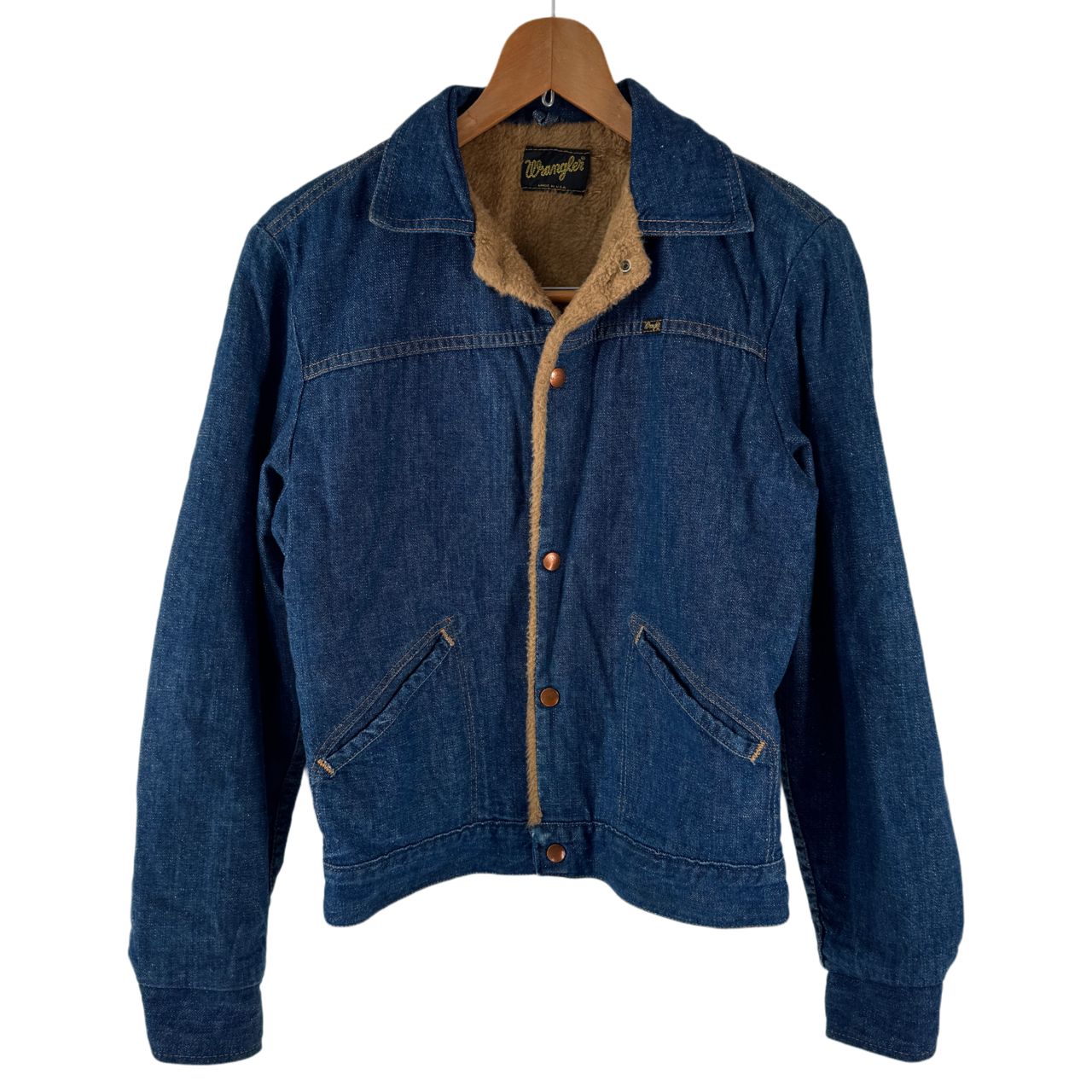 70s USA製 Wrangler デニムボアジャケット Gジャン レディースM相当 70 