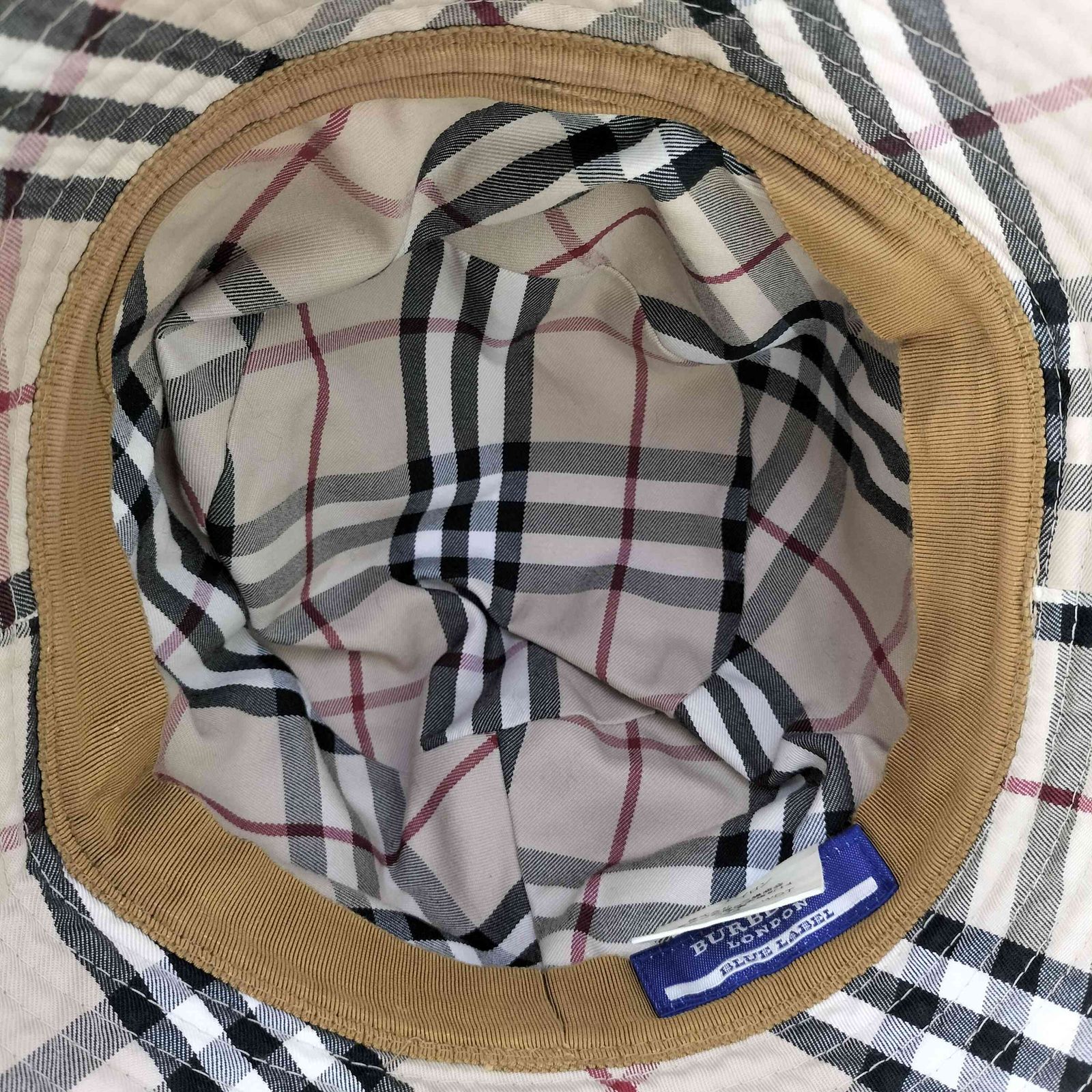 【美品】BURBERRY BLUE LABEL ピンクチェックバケットハット 美品】BURBERRY BLUE LABEL ピンクチェックバケットハット 美品