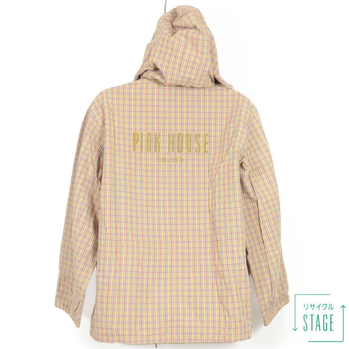 PINK HOUSE ベージュ　 フード付きジャンパー ピンクハウス☆レア！オリジナルチェックのパーカ ジャケット