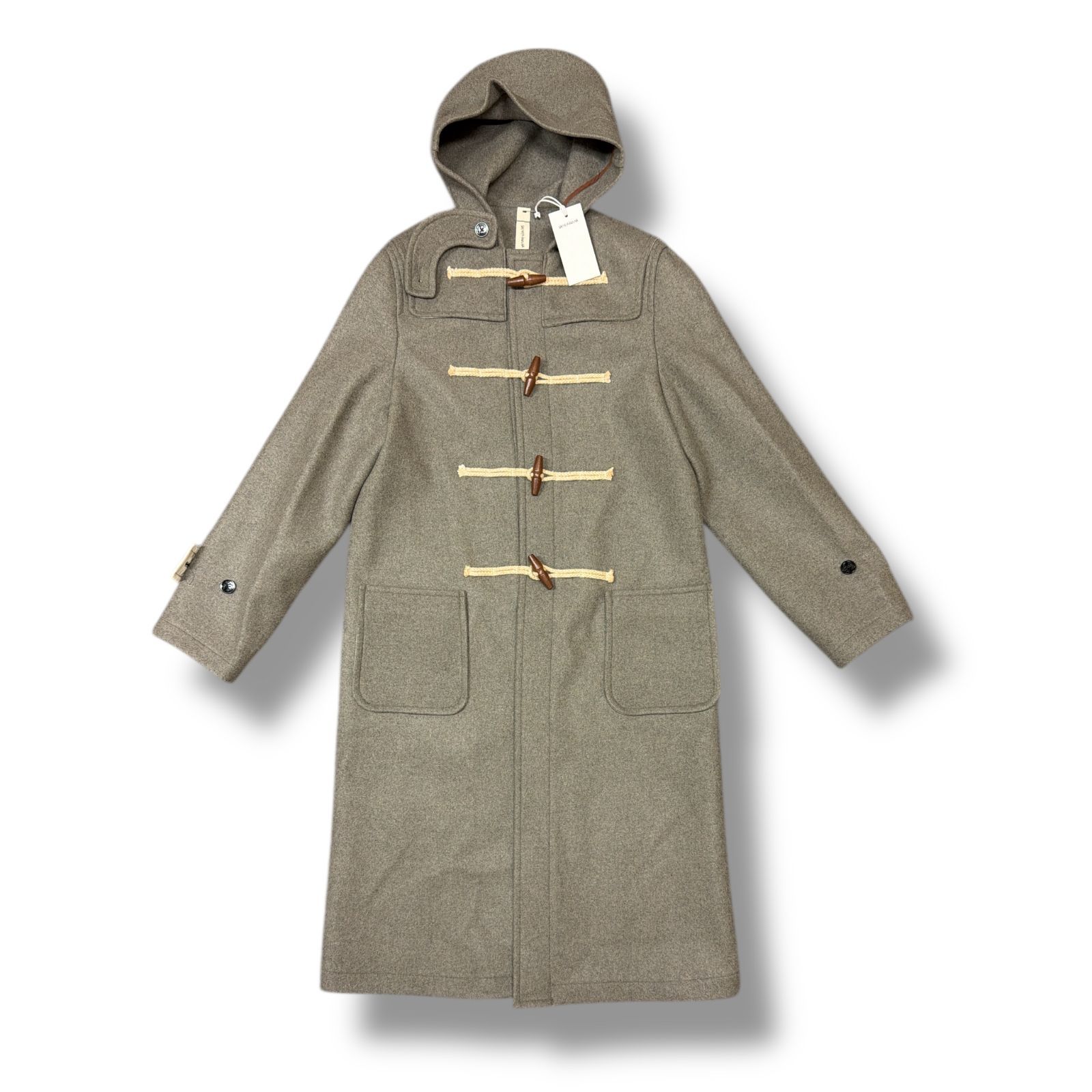 参考上代132000円 SHINYAKOZUKA 24AW PENCIL DUFFLE WITH NO BIJOU ダッフルコート シンヤコズカ シンヤコヅカ 2402SK03NB モカ