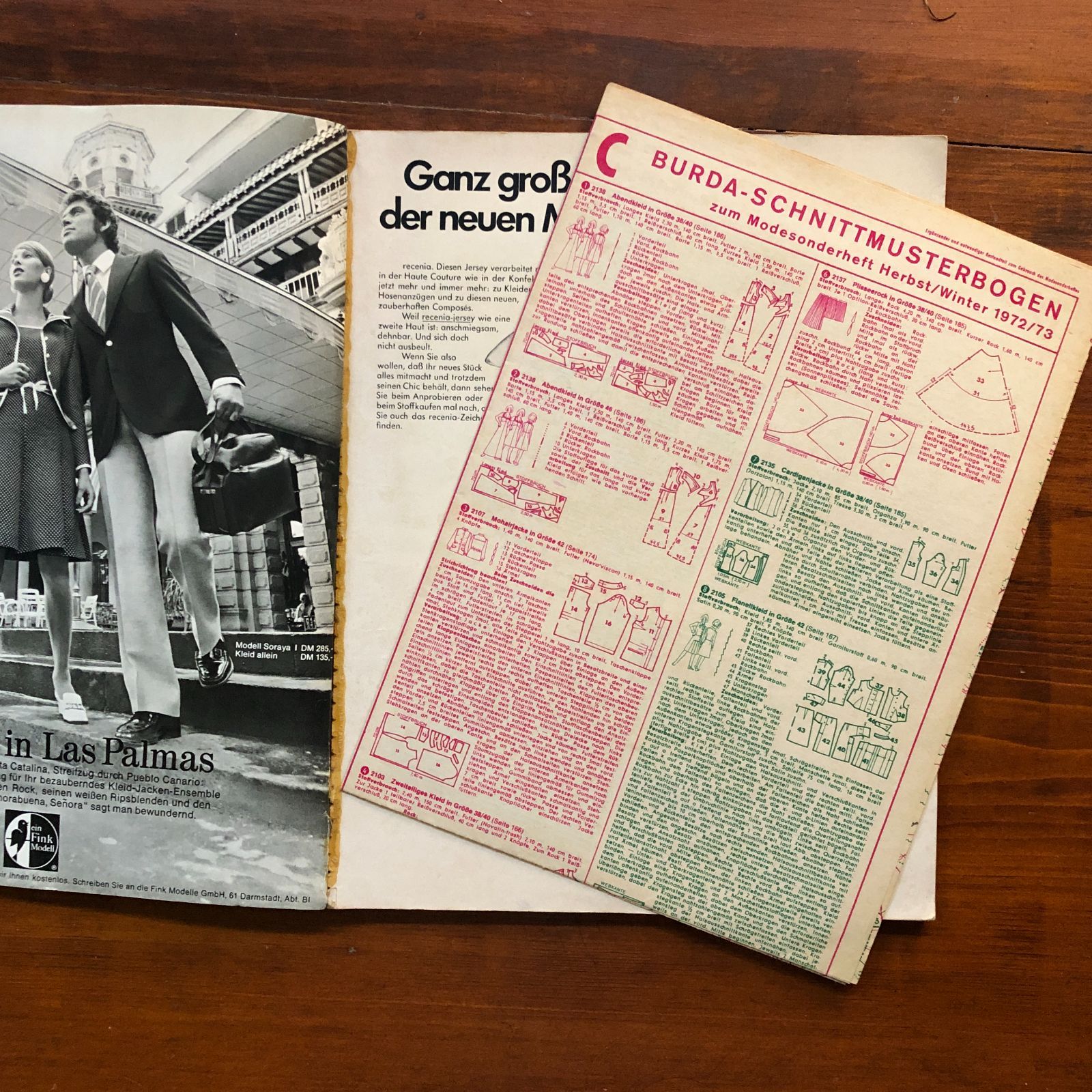 BURDA international Sommer（summer) 1972 型紙付録つき ☆ブルダ