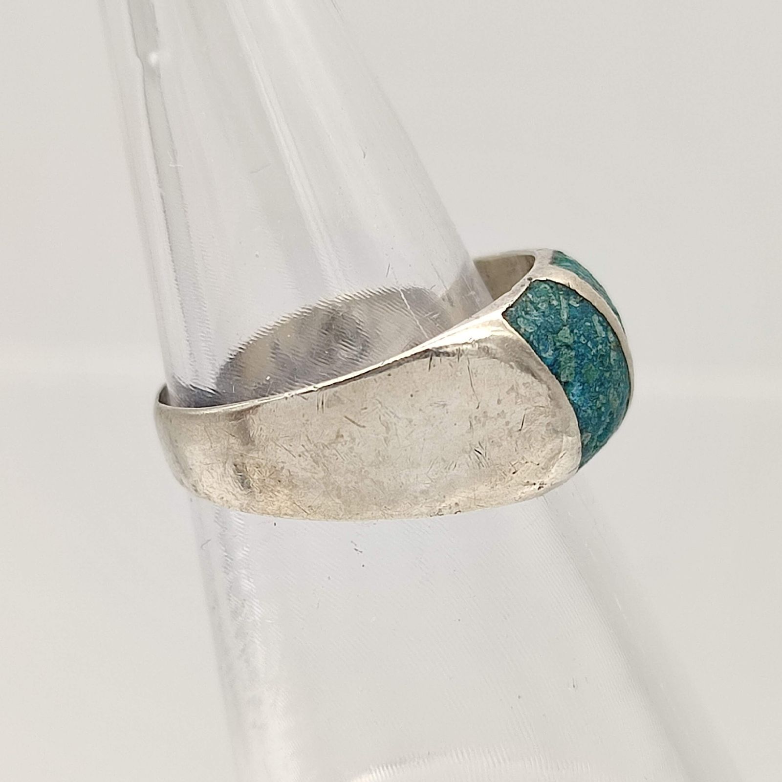 【J447】ヴィンテージ　メキシコ　フィリグリー　シルバー　ターコイズ　12号 J447】ヴィンテージ メキシコ フィリグリー シルバー ターコイズ