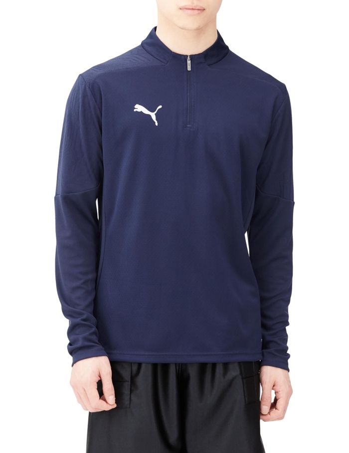 【新品・5営業日で発送】PUMA プーマ TEAMFINAL_トレーニング_1／4 (659366) 色 : PUMA_NAVY サイズ : L 