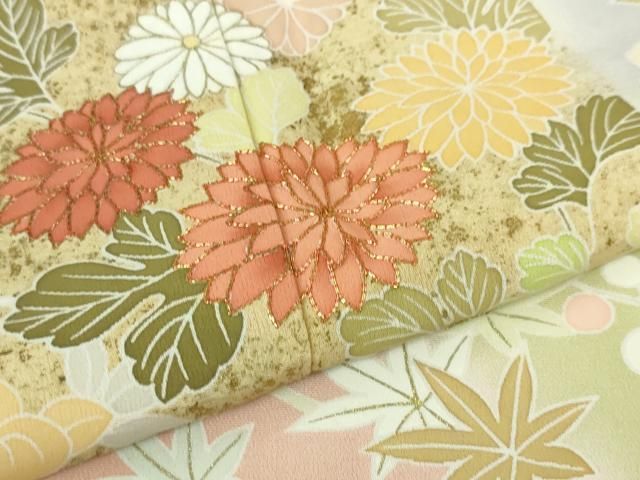 平和屋着物○訪問着 紬地 中国三大刺繍 汕頭刺繍 スワトウ刺繍 相良