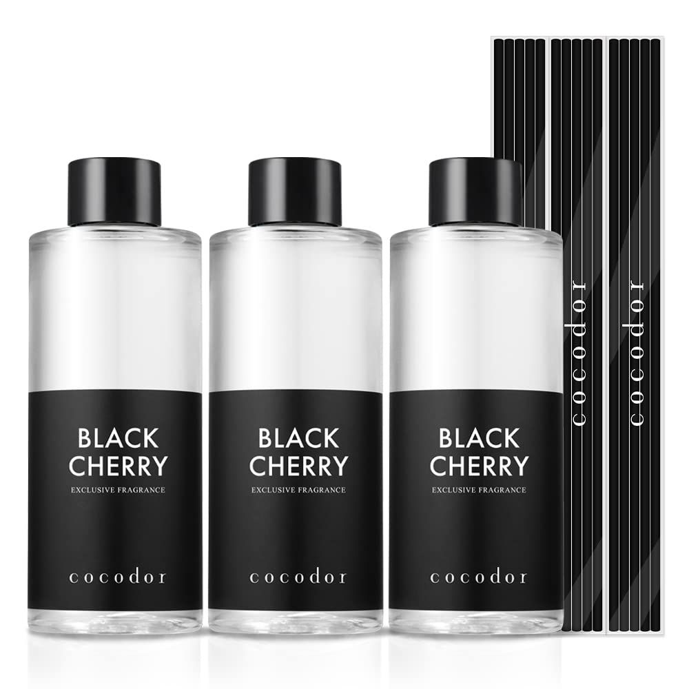 COCODOR ココドール ディフューザーリフィル 詰め替え用 200ml 3個セット ブラックチェリー(Black Cherry) ルームフレグランス - プレゼント 女性 誕生日 記念日 線香 贈り物 ギフト 人気