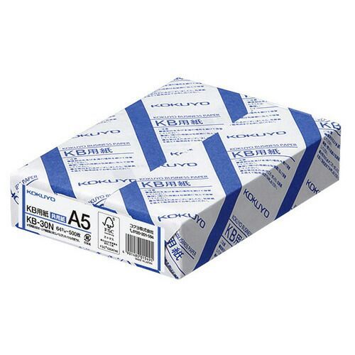 まとめ コクヨ ＫＢ用紙共用紙 ＦＳＣ６４ｇ５００枚Ａ５ KB30 ×10セット