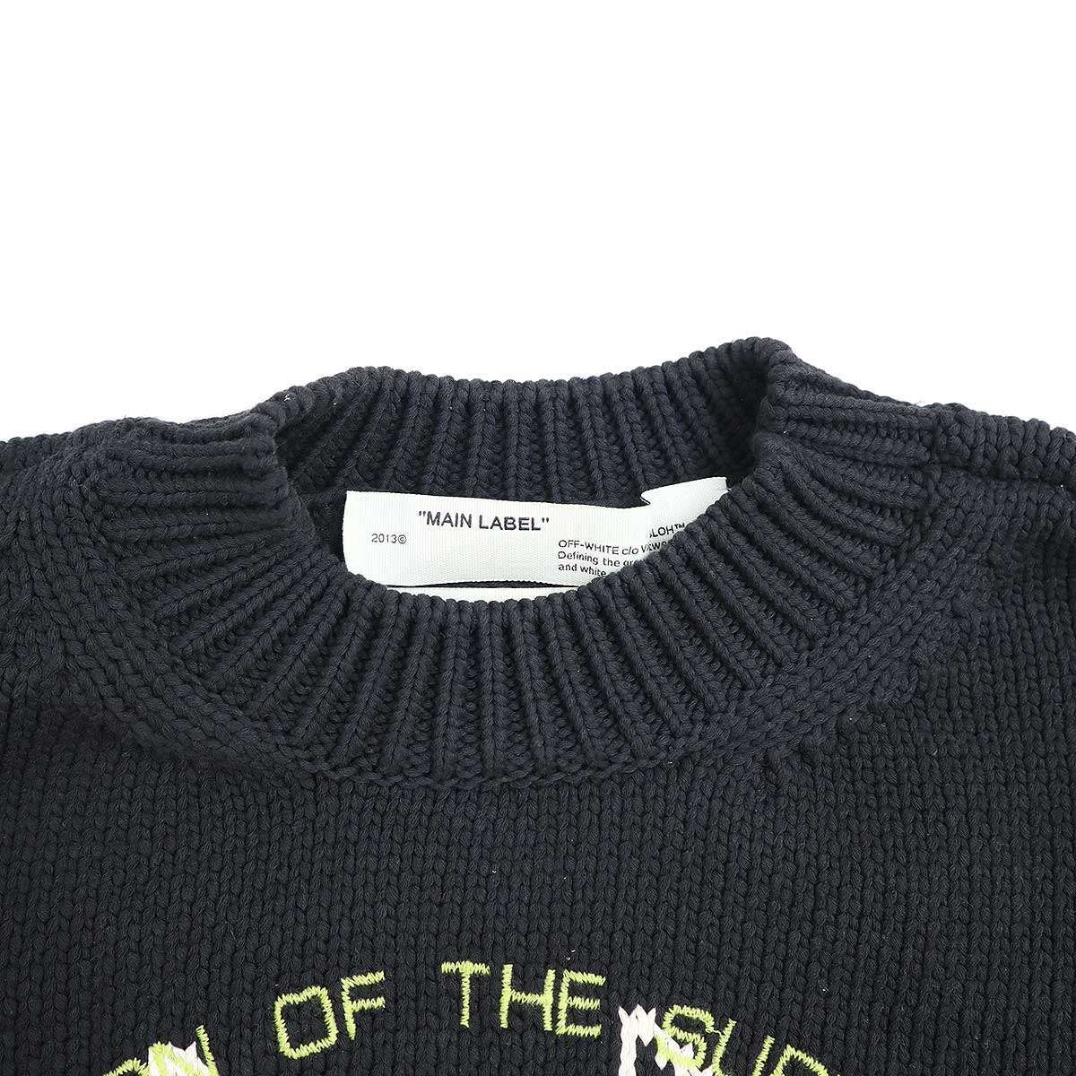 OFF-WHITE / ニット・セーター(厚手)/S/コットン/BLK/OMHE032R20F94008Harry The Bunny OFF-WHITE オフホワイト 20AW Harry The Bunny with Cross Arrow Knit