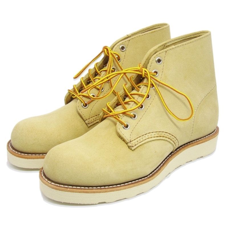 ♥ REDWING レッドウィング US6.5D 24.5cm クラシックラウンド 8167 ワークブーツ BEIGE ホーソーン アビリーン ラフアウト 35004825