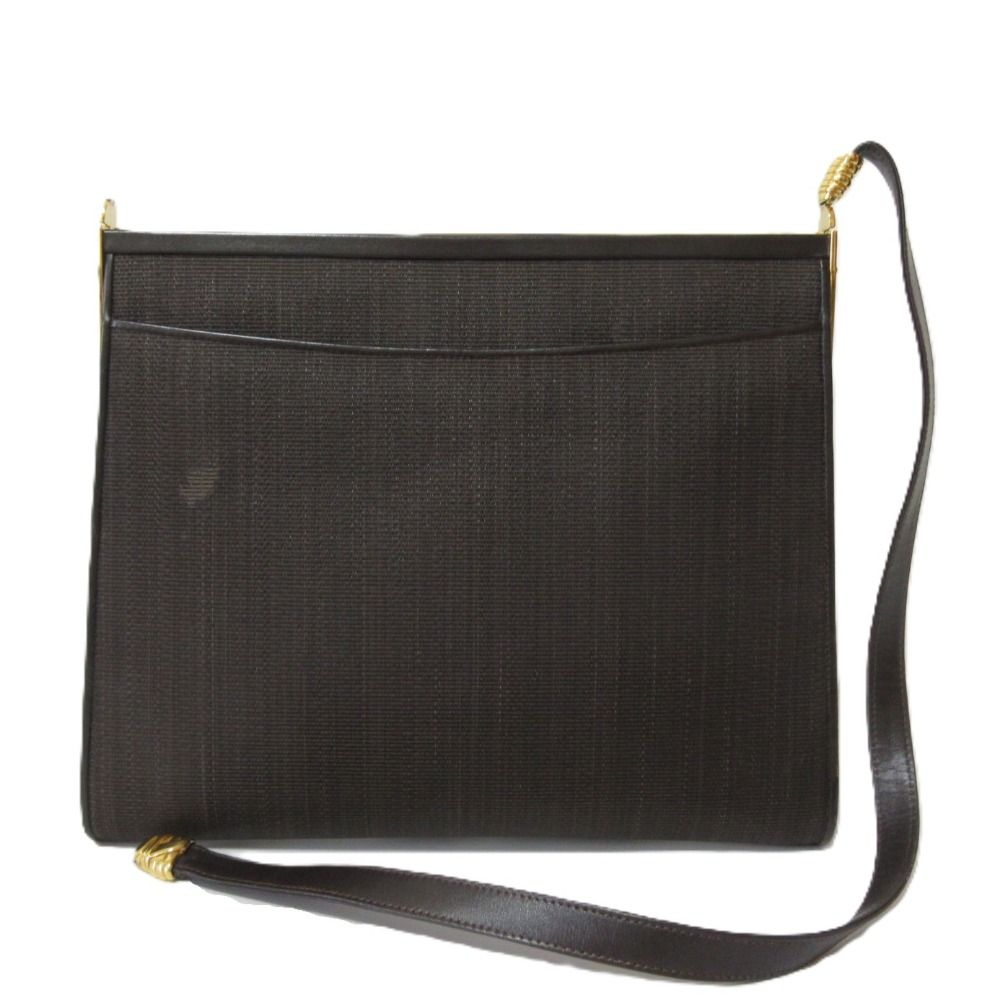 COMTESSE コンテス ホースレザー ワンショルダーバッグ ブラウン×ゴールド金具 レディース 古着