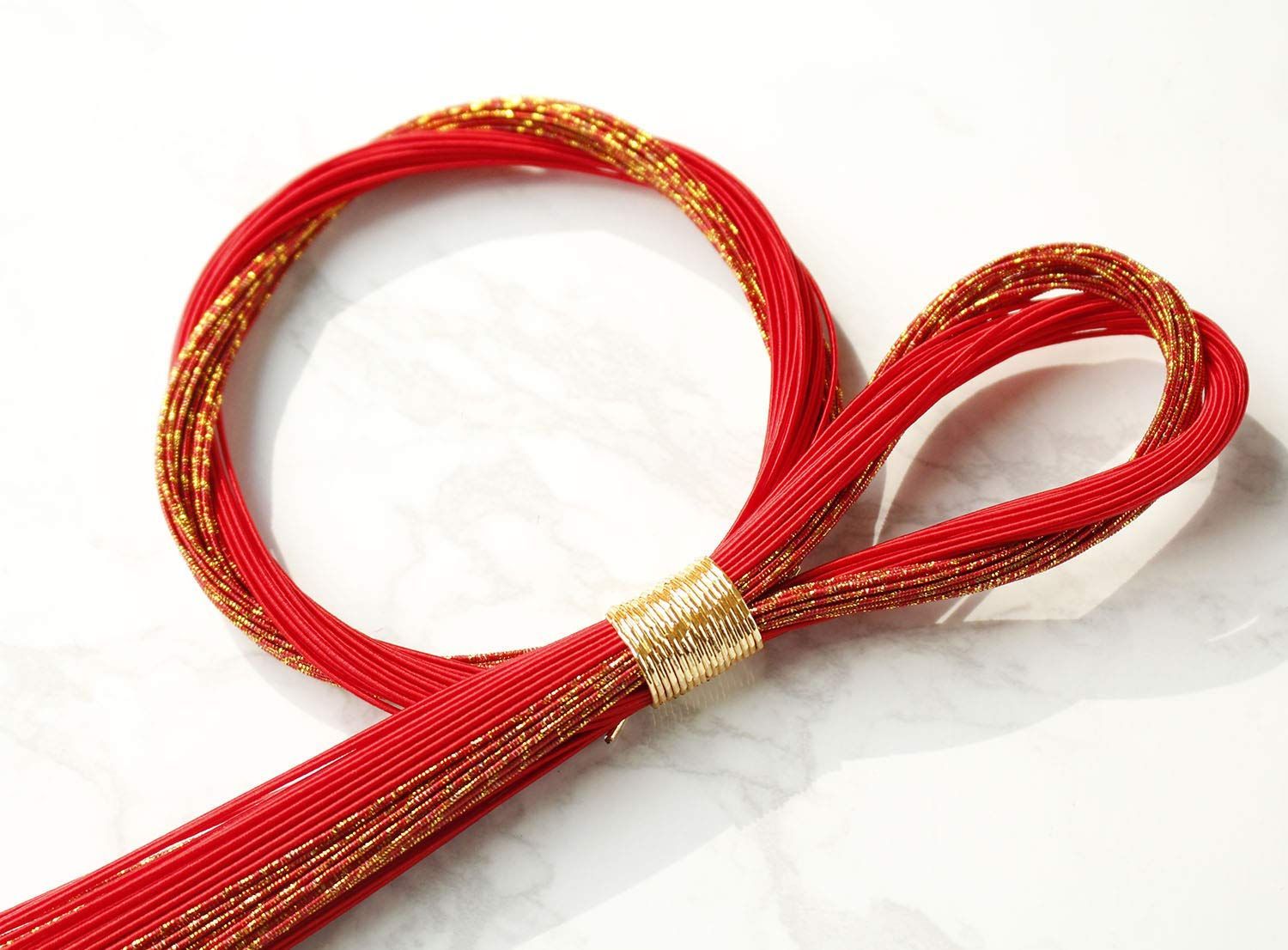 piece 水引ふたばしめ飾り 赤 PHC-086-2