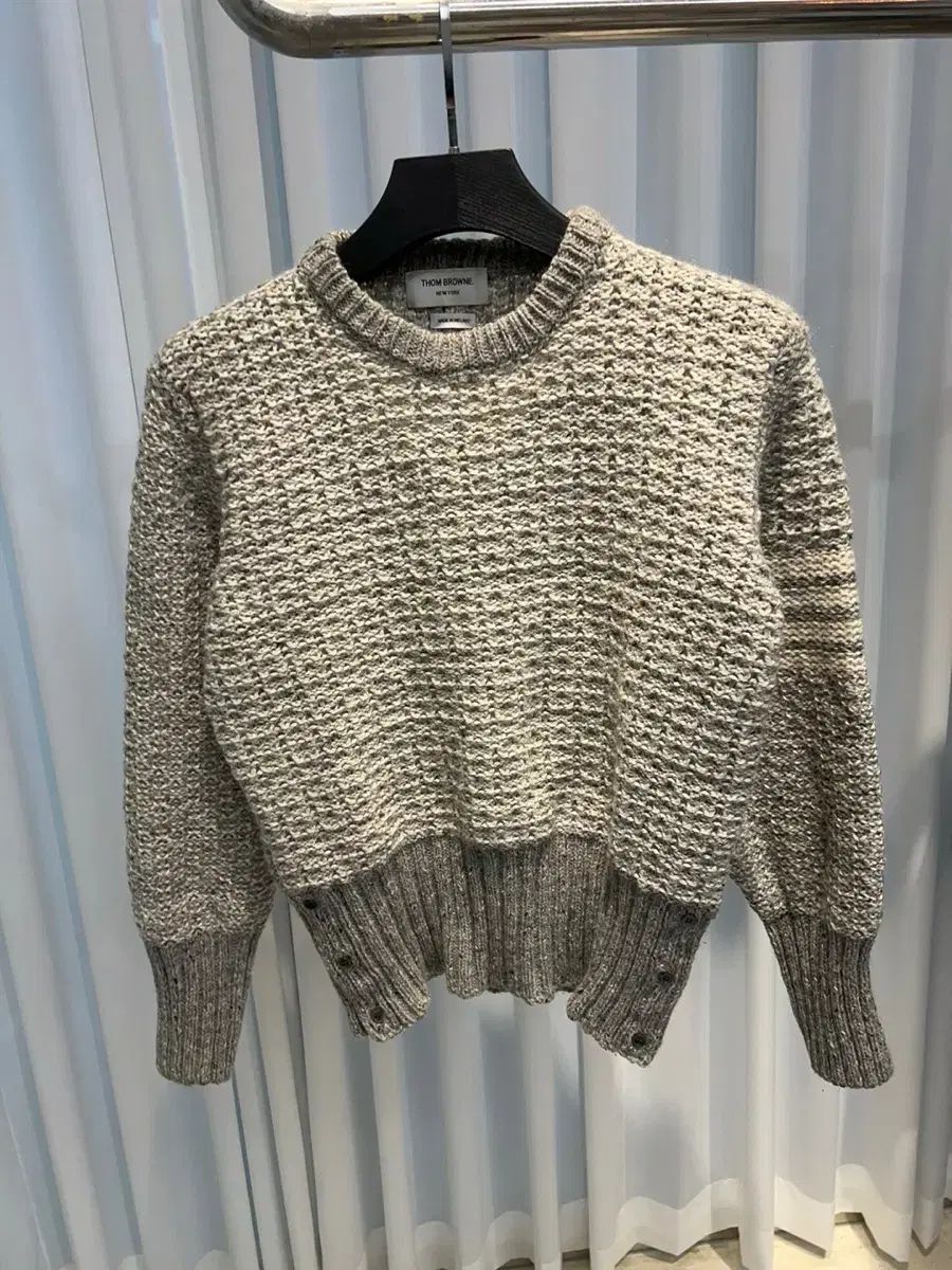 3 Thom Browne トム ブラウン モヘア ツイード ニット セーター グレー