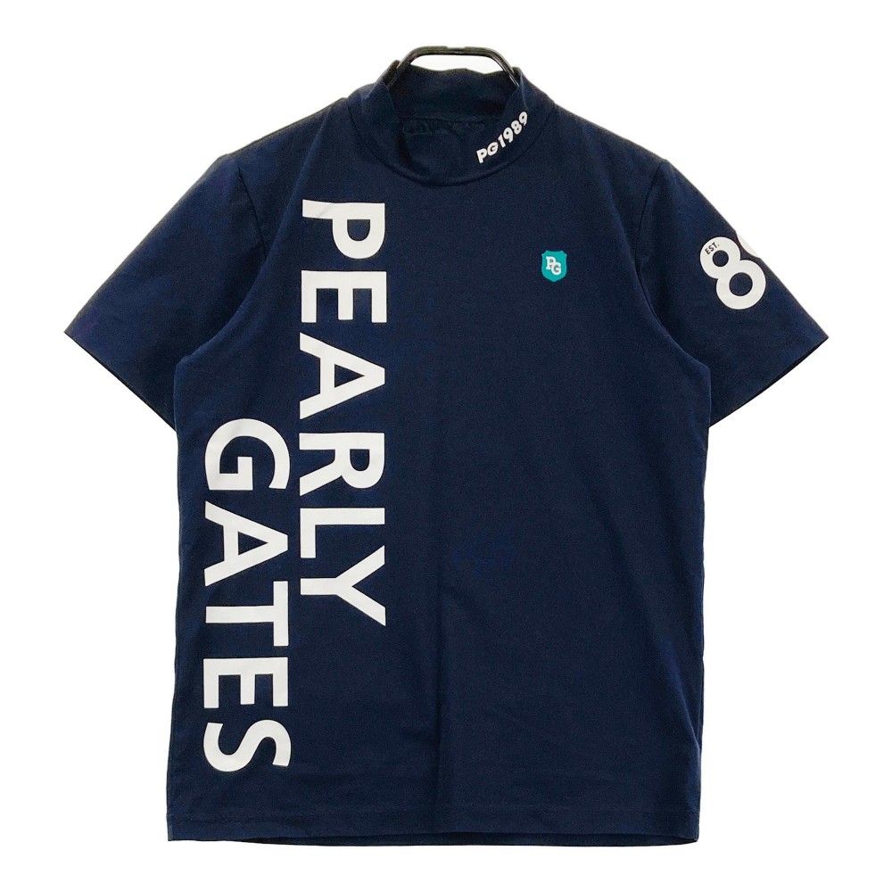 サイズ：4 PEARLY GATES パーリーゲイツ ハイネック 半袖Tシャツ ロゴ