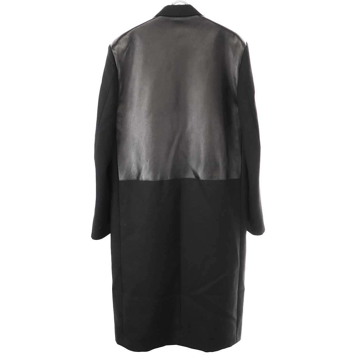 JIL SANDER ジルサンダー 22SS レザーパネルチェスターコート 