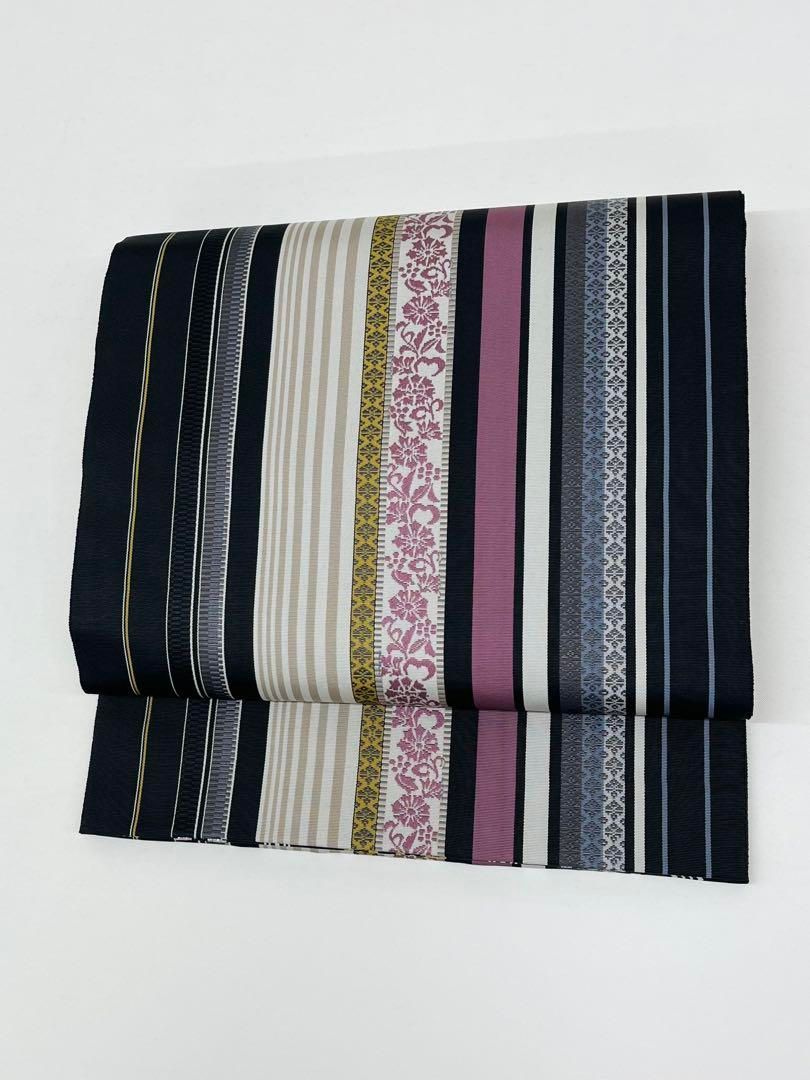 博多織 リバーシブル 全通 袋帯 献上柄 金糸 銀糸 正絹 - メルカリ