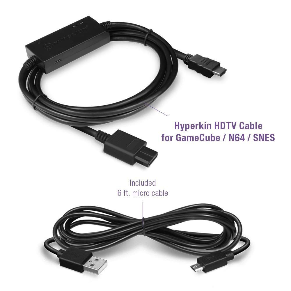 【人気商品】Hyperkin ゲームキューブ/ニンテンドー64/スーパーファミコン専用 HDMIコンバータアダプタケーブル HD Cable