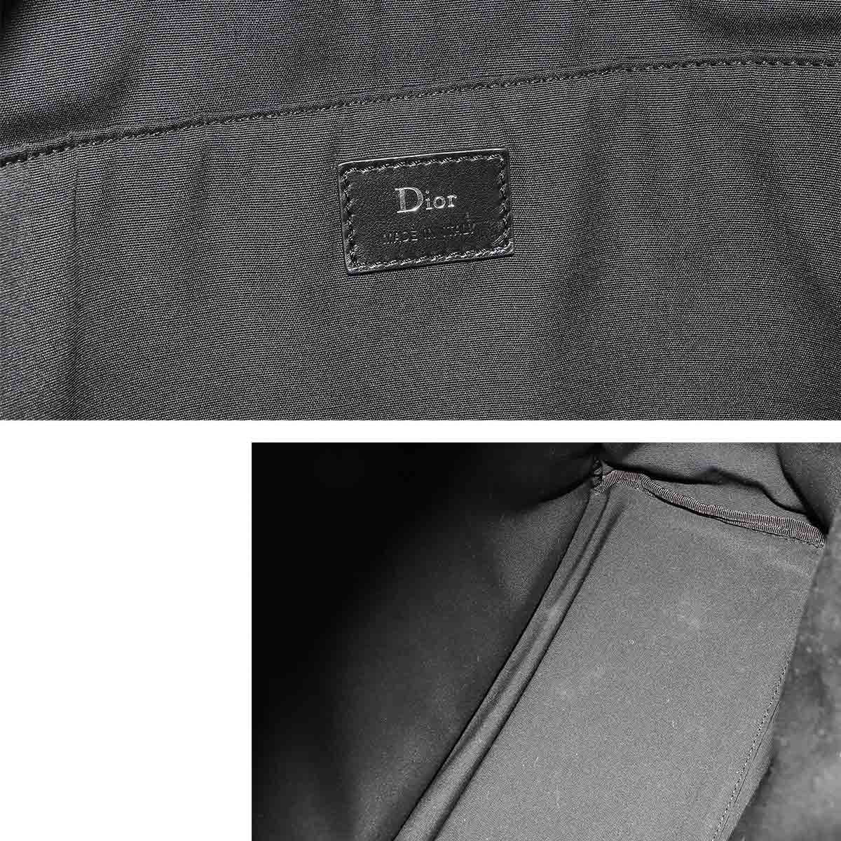 クリスチャン ディオール Christian Dior オブリーク バックパック キャンバス ラバー ブルー ブラック シルバー 金具 Backpack 90233769