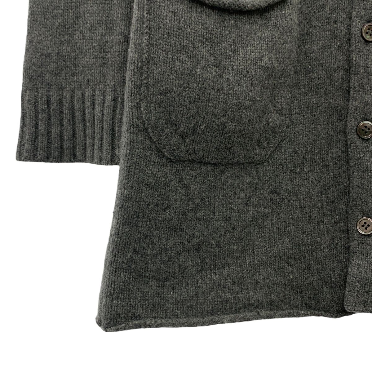 tricot COMME des GARCONS / トリココムデギャルソン | 2011AW | ウール クルーネック ポケット ロングカーディガン | ブラック | レディース tricot COMME des GARCONS / トリココムデギャルソン | 2011AW