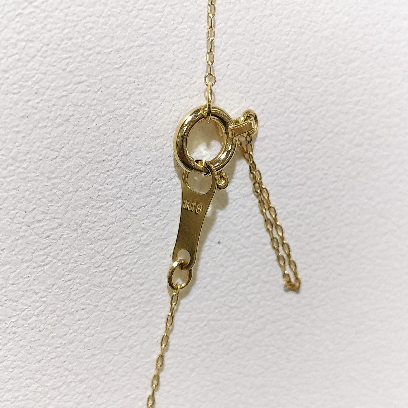 K18YG 白蝶真珠ナチュラルゴールデンパールペンダントネックレス