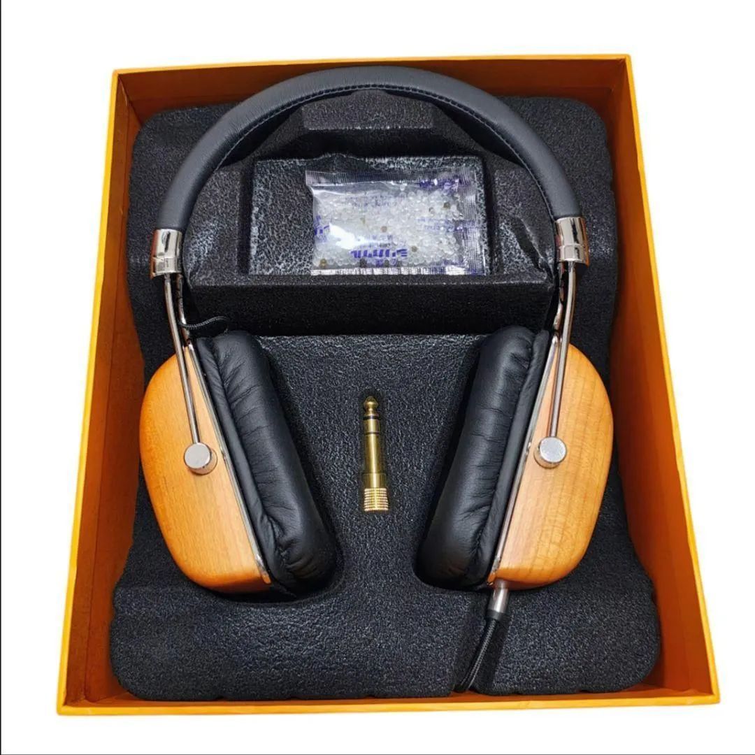 未開封 IN2UIT 木目調 おしゃれ ヘッドフォン 有線 ハイブリッドエレクトロスタティック ヘッドホン I500B