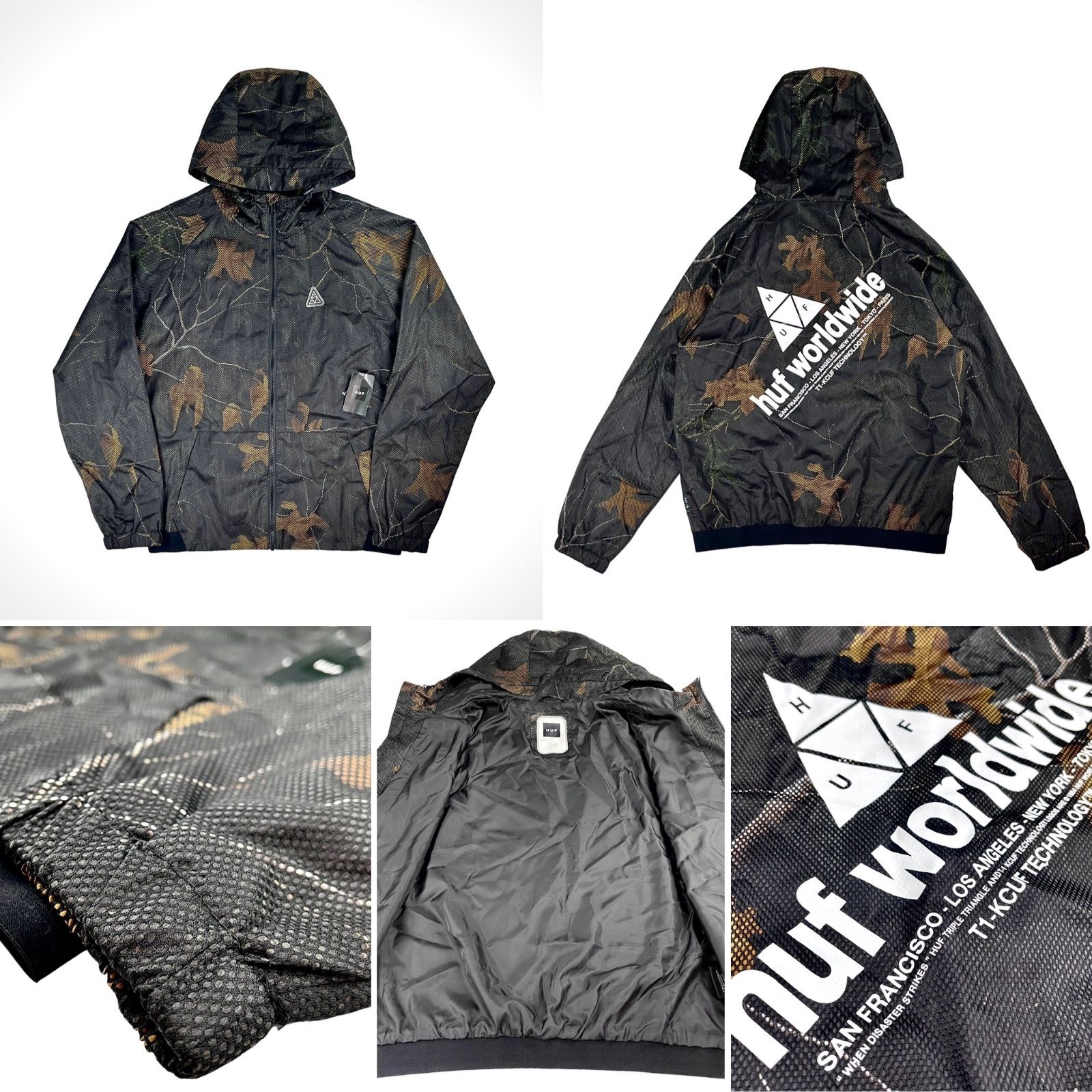 HUF ハフ リアル ツリー カモフラージュ 迷彩 バックプリント ロゴ 