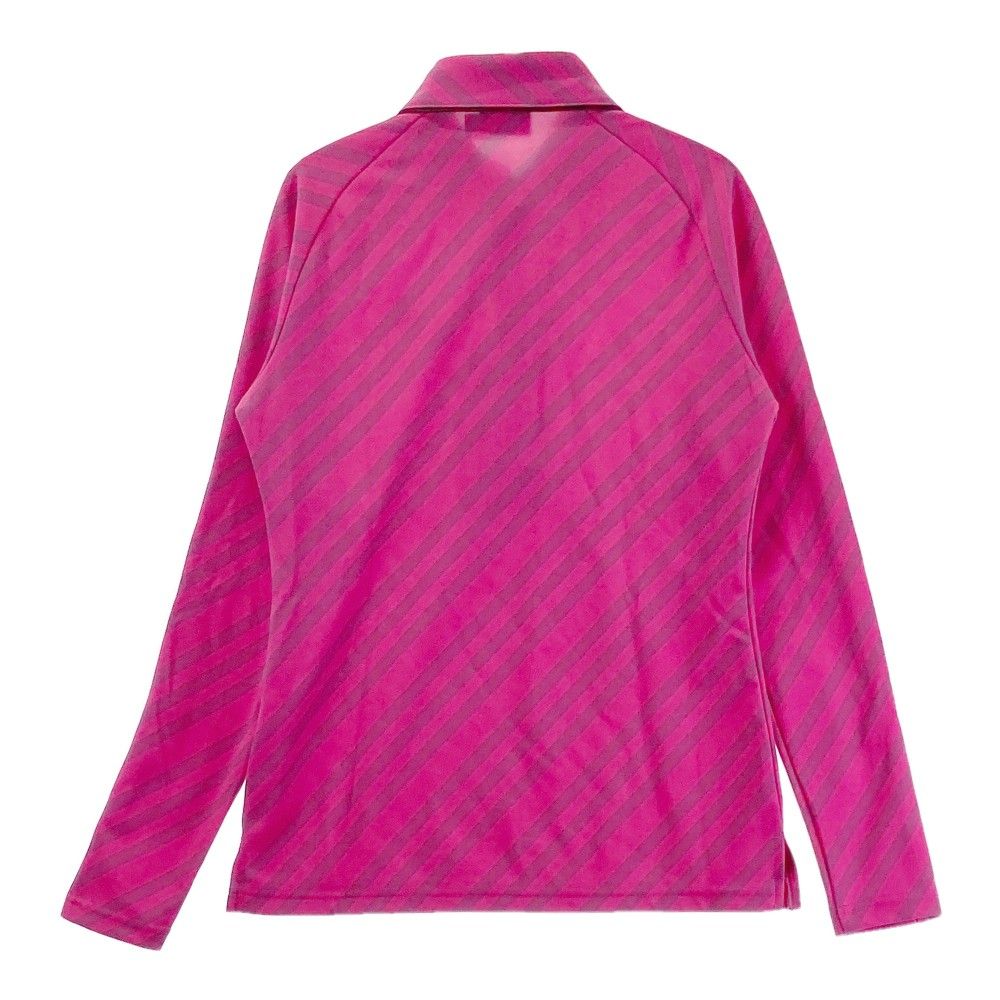 adidas ピンク ストライプ ポロシャツ L メンズ ピンクストライプシャツ