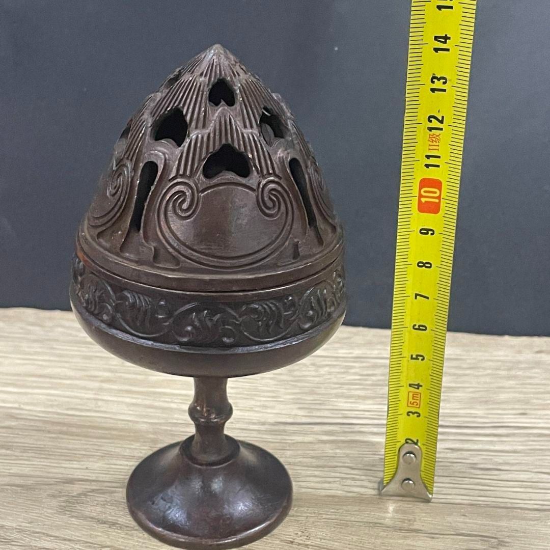 銅 細工 博山炉 茶道具 香道具 装飾品 工芸品 置物 銅 細工 茶道具