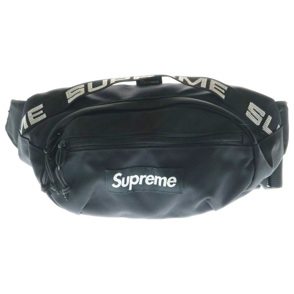 SUPREME シュプリーム 18SS Waist Bag ボックスロゴ ロゴベルト ウエストポーチ ショルダーバッグ ブラック