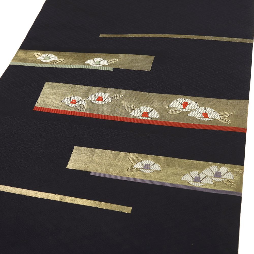 KAEDE 黒地 唐織 九寸名古屋帯 KAEDE 黒地 唐織 九寸名古屋帯 黒地 唐織 九寸名古屋帯 - メルカリ