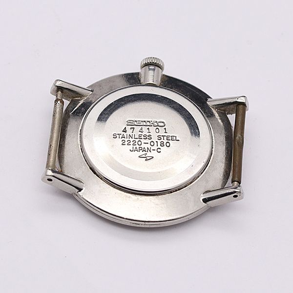 SEIKO シャリオ 手巻き シルバー文字盤 ラウンド ローマン メンズ腕時計