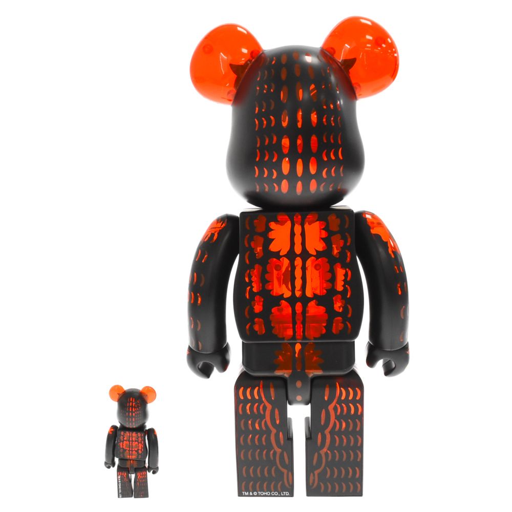 MEDICOM TOY (メディコムトイ) BE@RBRICK GODZILLA 100%u0026400% ベアブリック ゴジラVSデストロイア  クリアオレンジVer.フィギュア ブラック/レッド - メルカリ