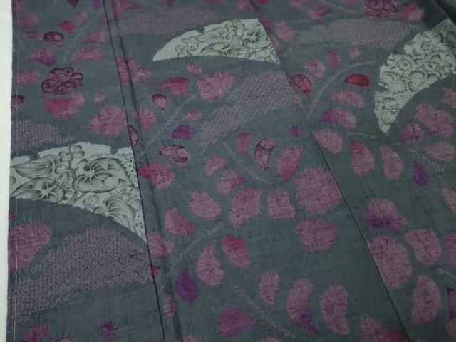 平和屋本店□極上 西洞院辻が花 大脇一心 紬 反端付き 逸品 未使用  