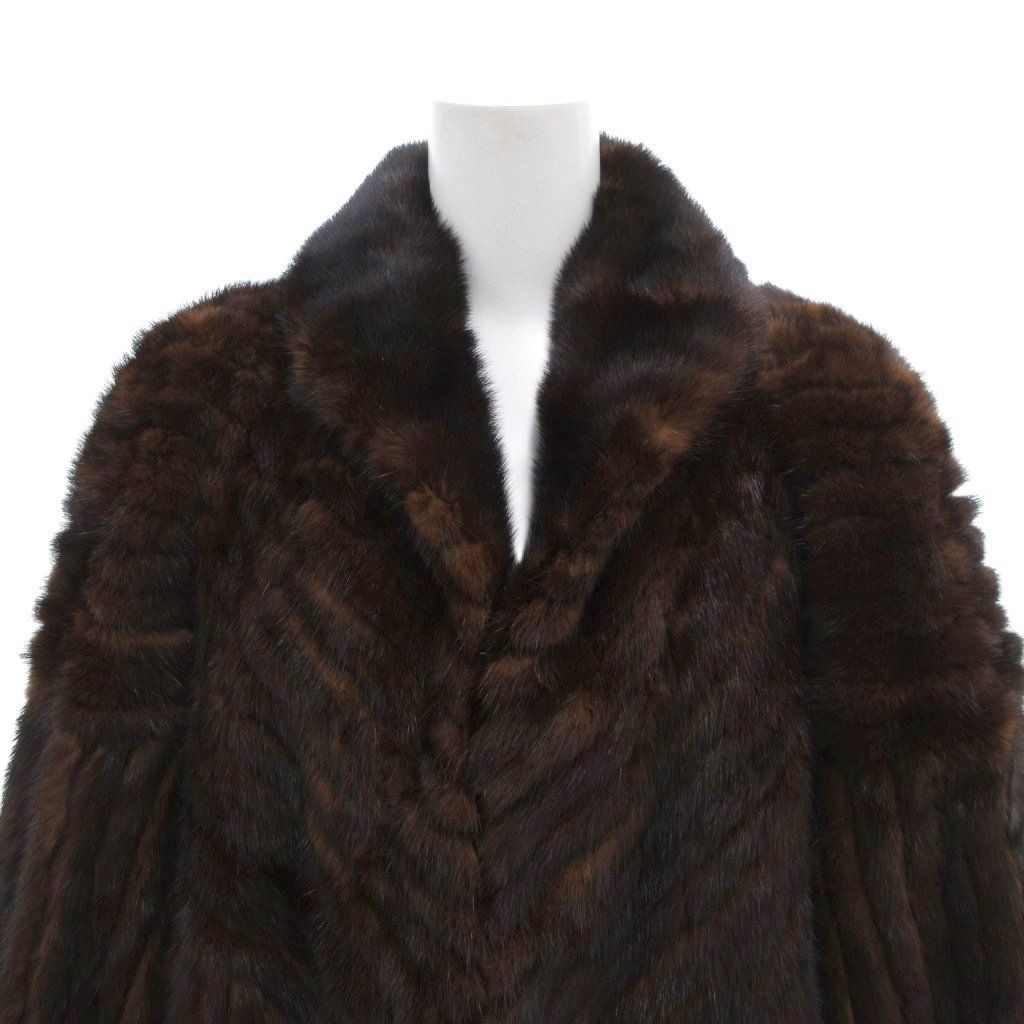 ★美品 SAGA MINK/サガミンク ファーコート 13/レディースL/銀サガ サガミンク SAGA MINK 銀サガ ミンクファー コート ロング丈 13