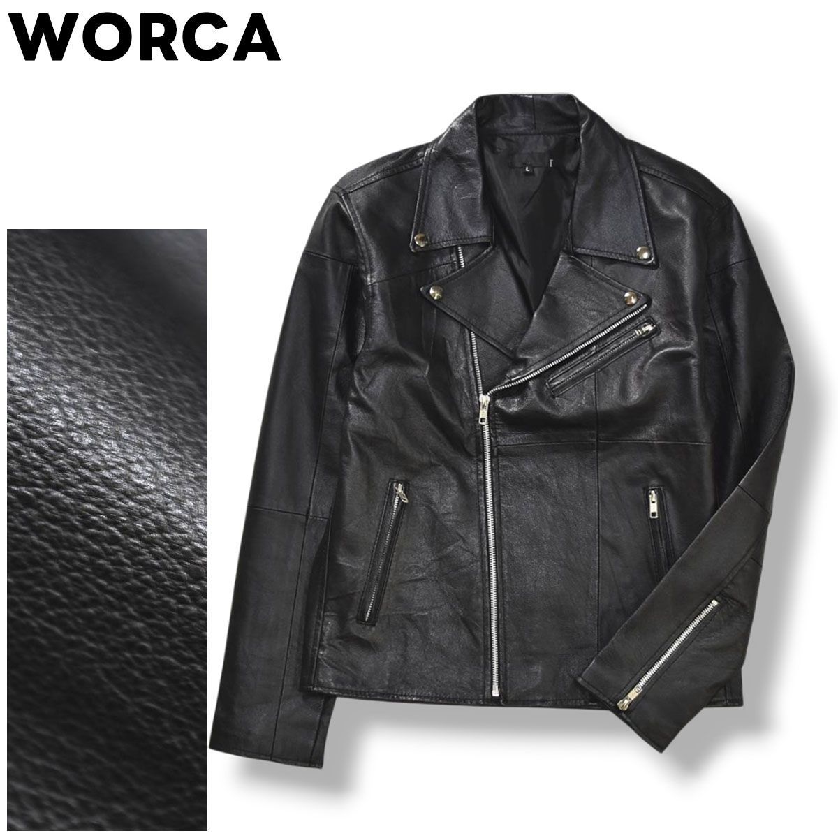 TORNADO MART 中綿キルティング 素材切替 ライダースジャケット