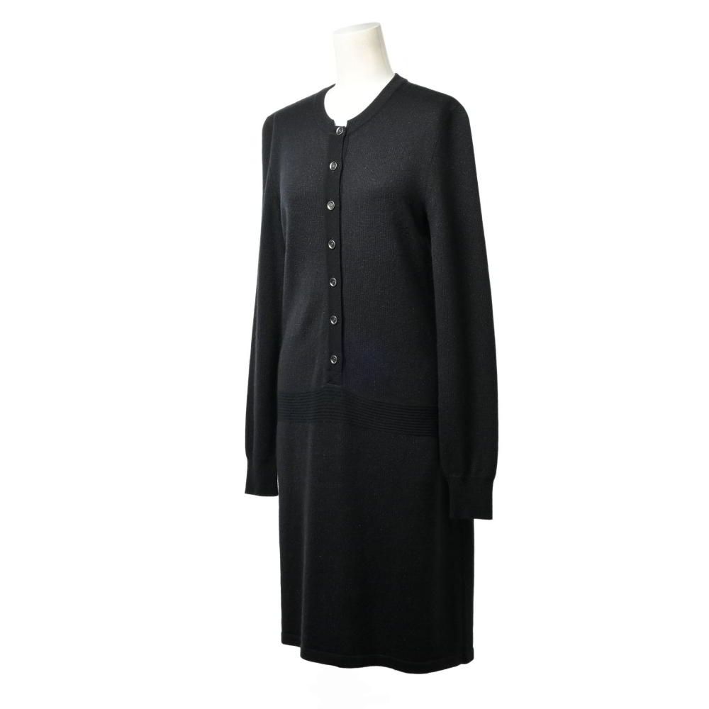 CHANEL カシミヤニットワンピース 中古・古着通販】CHANEL (シャネル) ココマークカシミヤニット