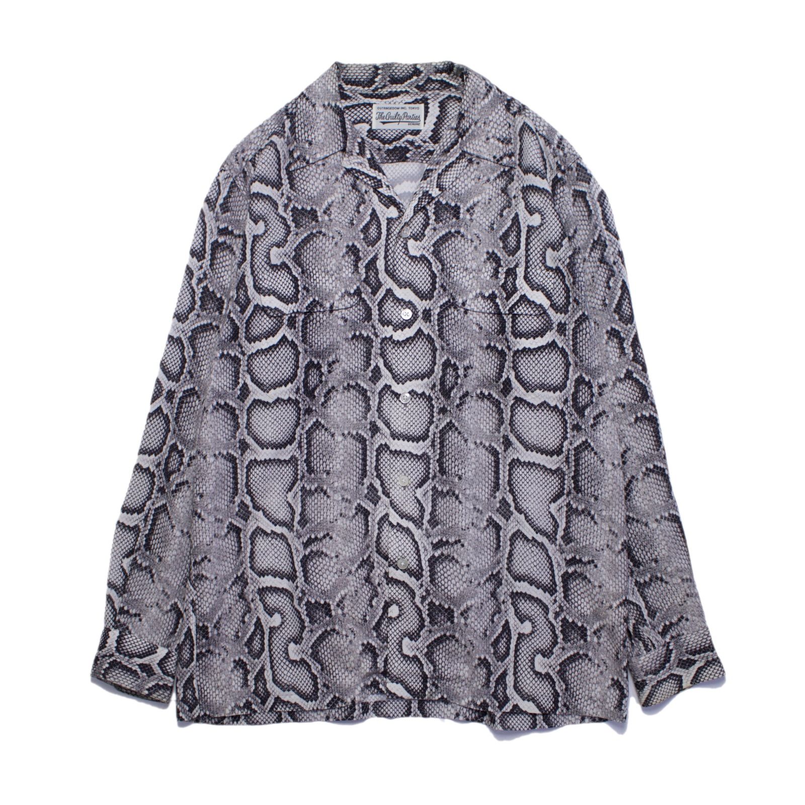 PYTHON OPEN COLLAR SHIRT パイソン　ワコマリア 中古・古着通販】WACKO MARIA (ワコマリア) PYTHON OPEN COLLAR