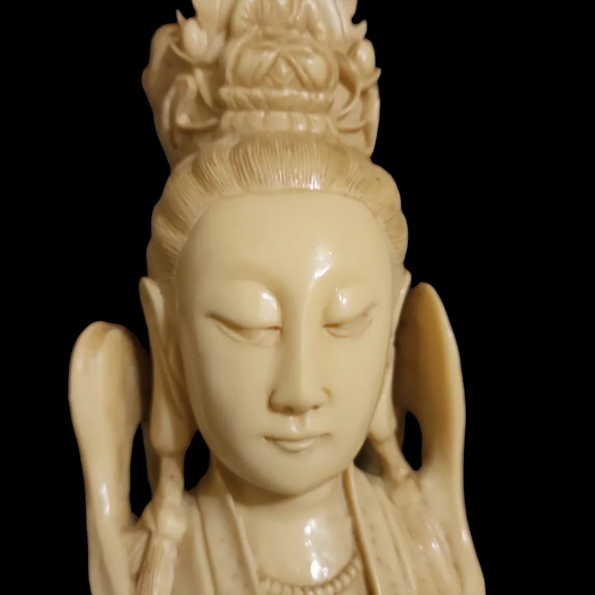 象牙風 観音像 象牙根付 観音菩薩 – Uni-art Gallery