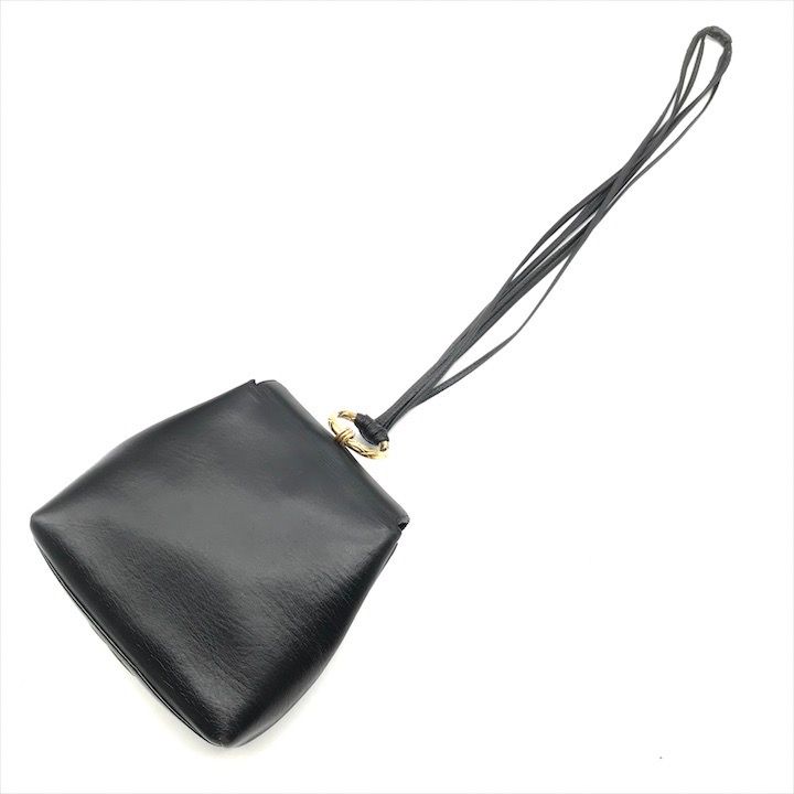 良品 CHANEL シャネル グリポワ ショルダー バッグ ブラック レザー gk778 良品 CHANEL シャネル グリポア カラー ストーン レザー ショルダー