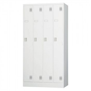 豊國工業 スタンダードロッカー4人用 シリンダー錠 TLK-S4 CN-85色 ホワイトグレー
