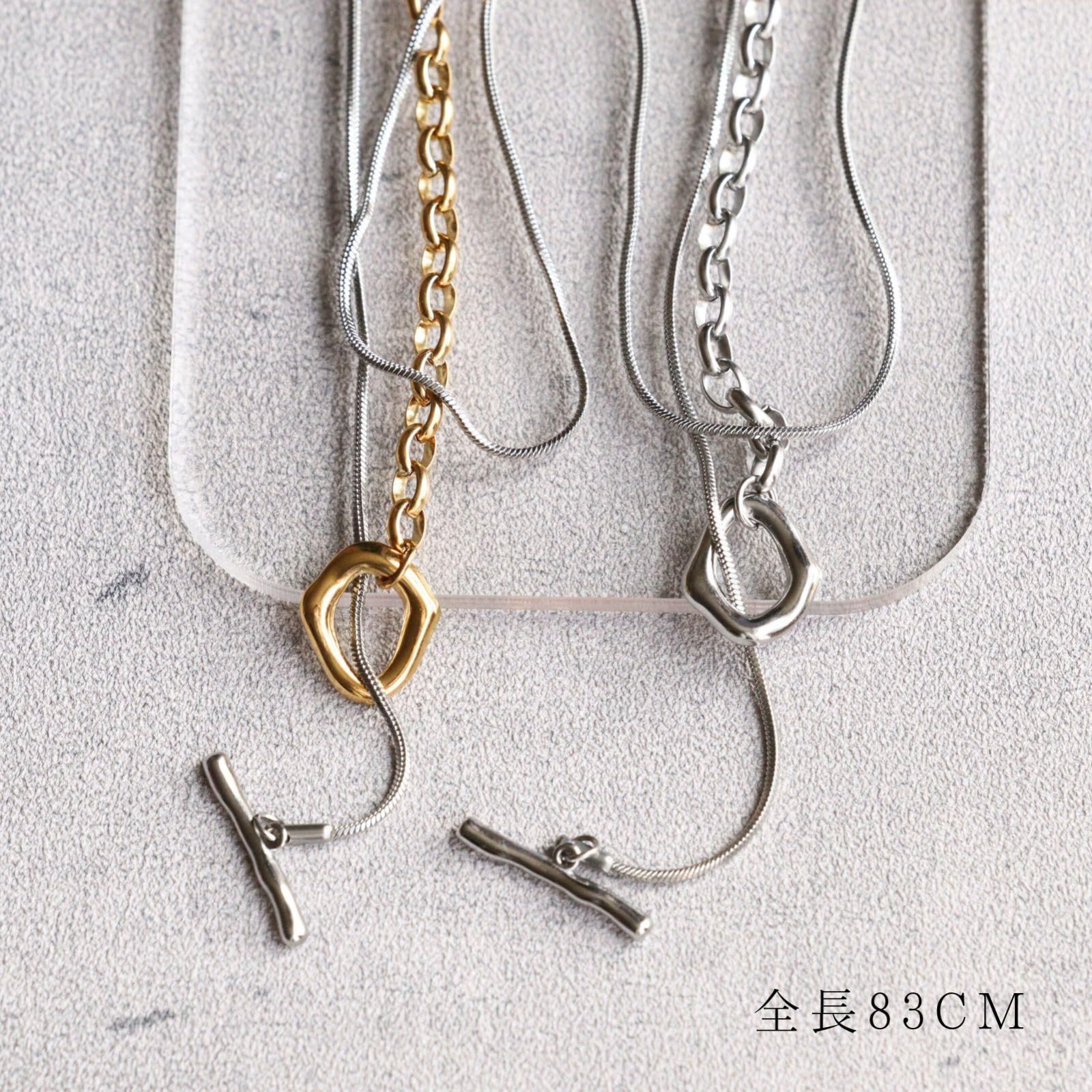 'S Max Mara ロングネックレス ブラック×シルバー 上品なデザイン S Max Mara ロングネックレス ブラック×シルバー 上品なデザイン