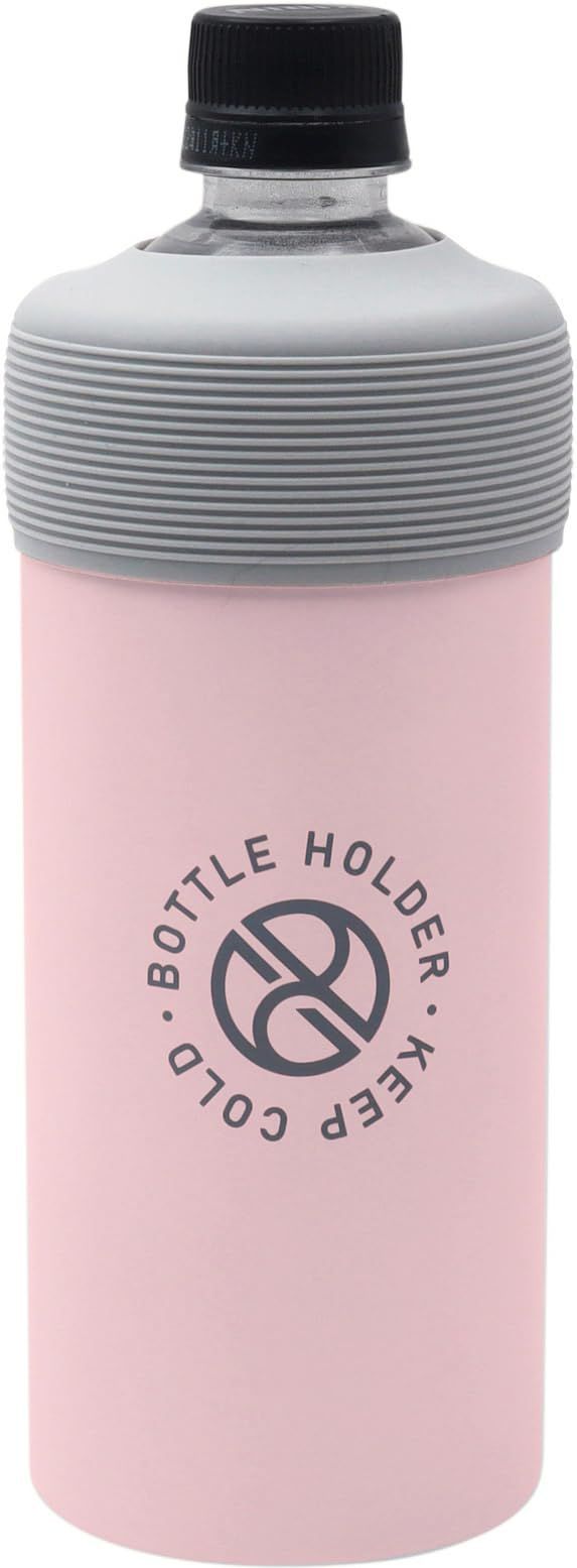 OGR_ステンレス 軽量 ペットボトルホルダー 保冷 クーラー ケース タンブラー 真空 断熱 500～600ml用 ペットボトルホルダー ピンク