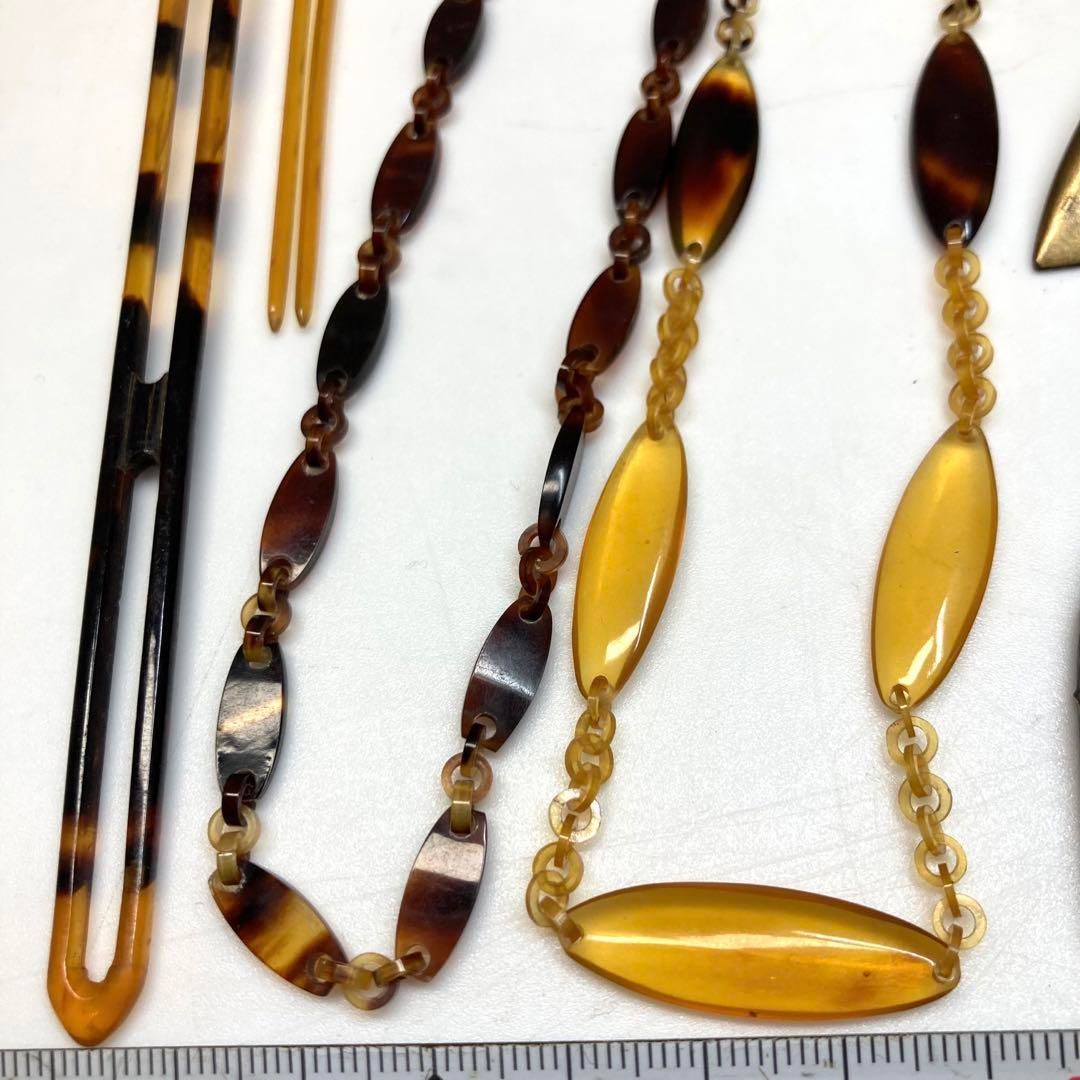 本鼈甲 白鼈甲 ネックレス 櫛等 タトチ 51g 東な6-0430ア⑪