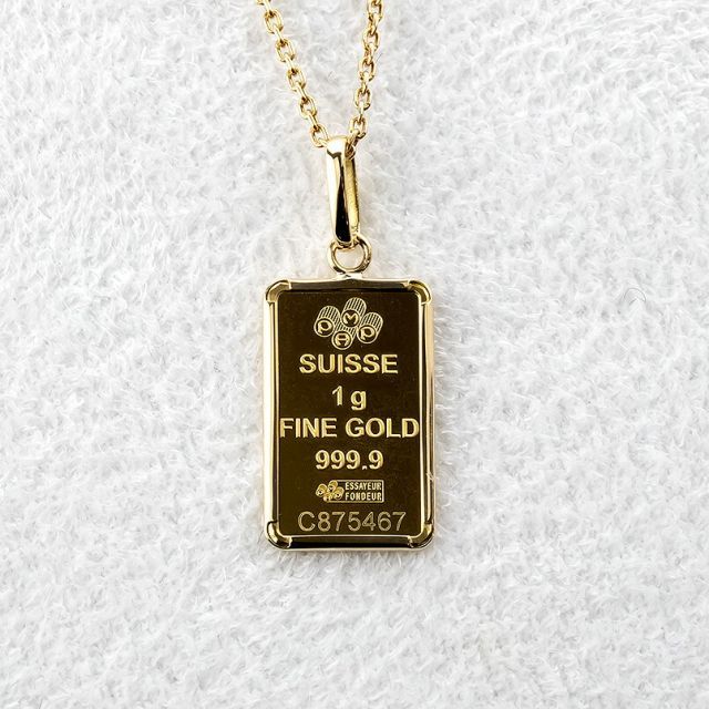 24kインゴッド 18kネックレス