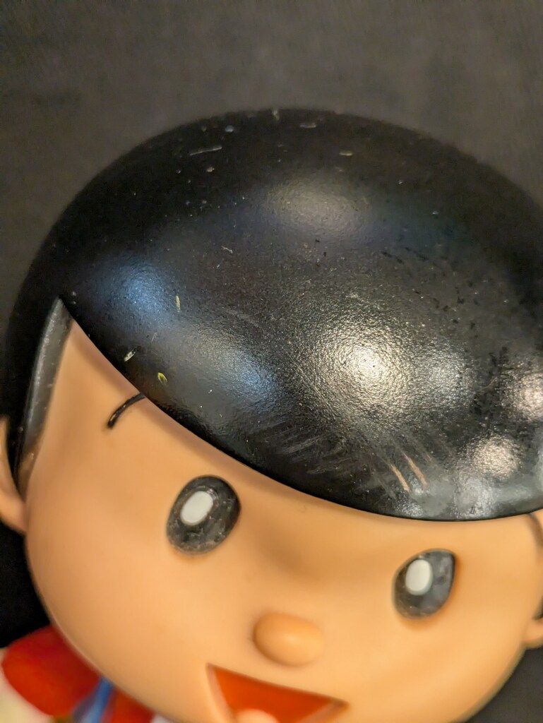 マスコット人形 青ズボンほぼ黒目版