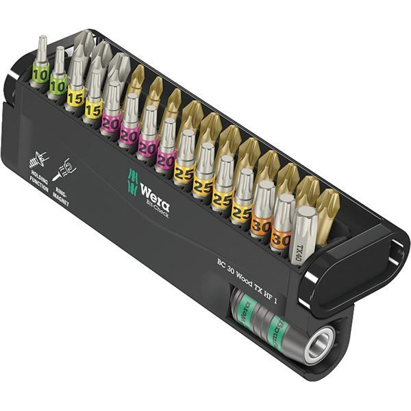 WERA ヴェラ 30本組 差込6.35mm 木工作業用 ビットセット 057436 工具 ツール DIY 作業工具 道具