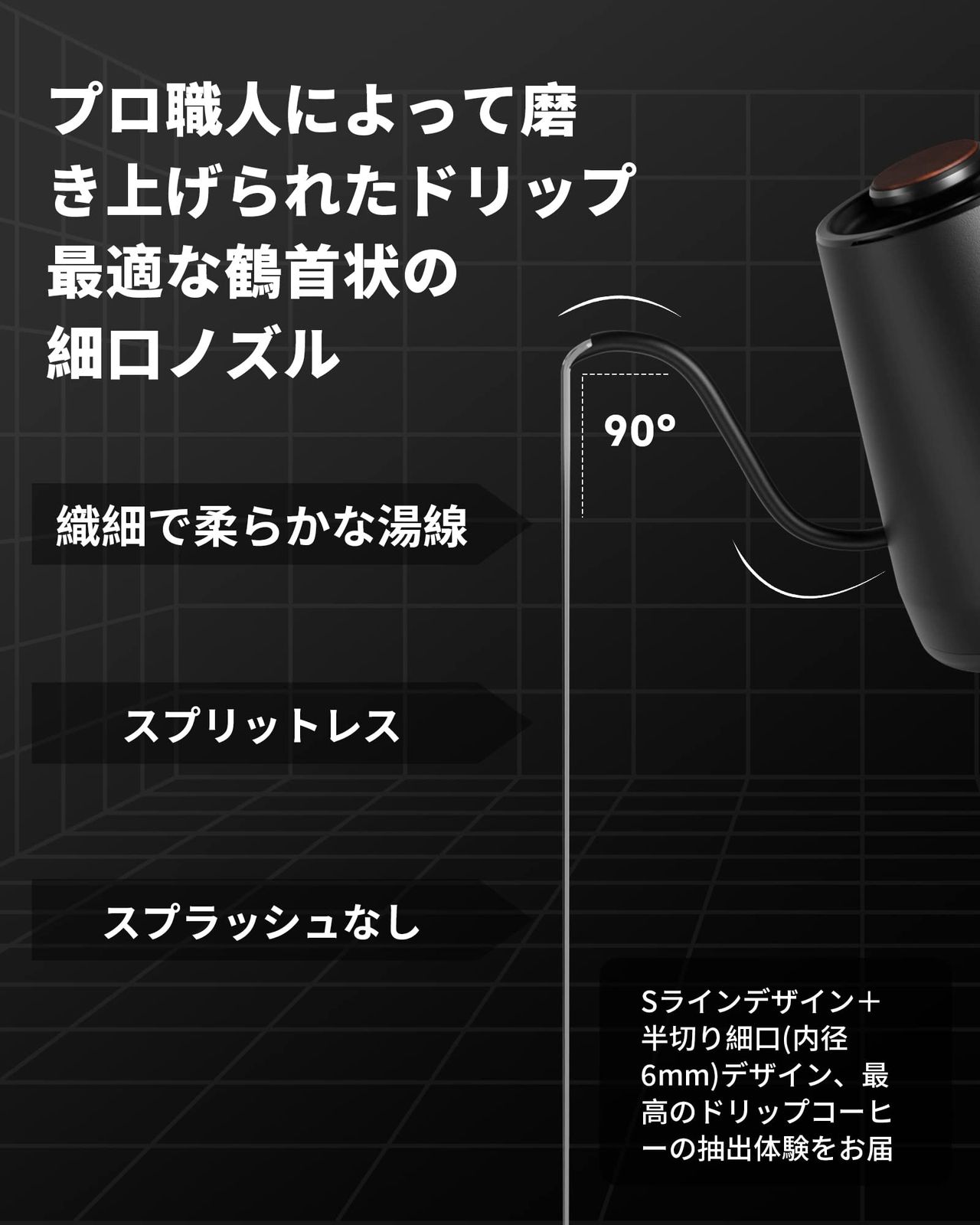 電気ケトル コーヒー HAGOOGI ハゴオギ ドリップケトル 1.0L 1200W コーヒーポット 温度調節 1℃単位 |保温機能|空焚き防止|通知音オン オフ|PSE認証済み 細口 紅茶 お茶 クリスマス 新年 プレゼント用 ドリップ ポット 木…