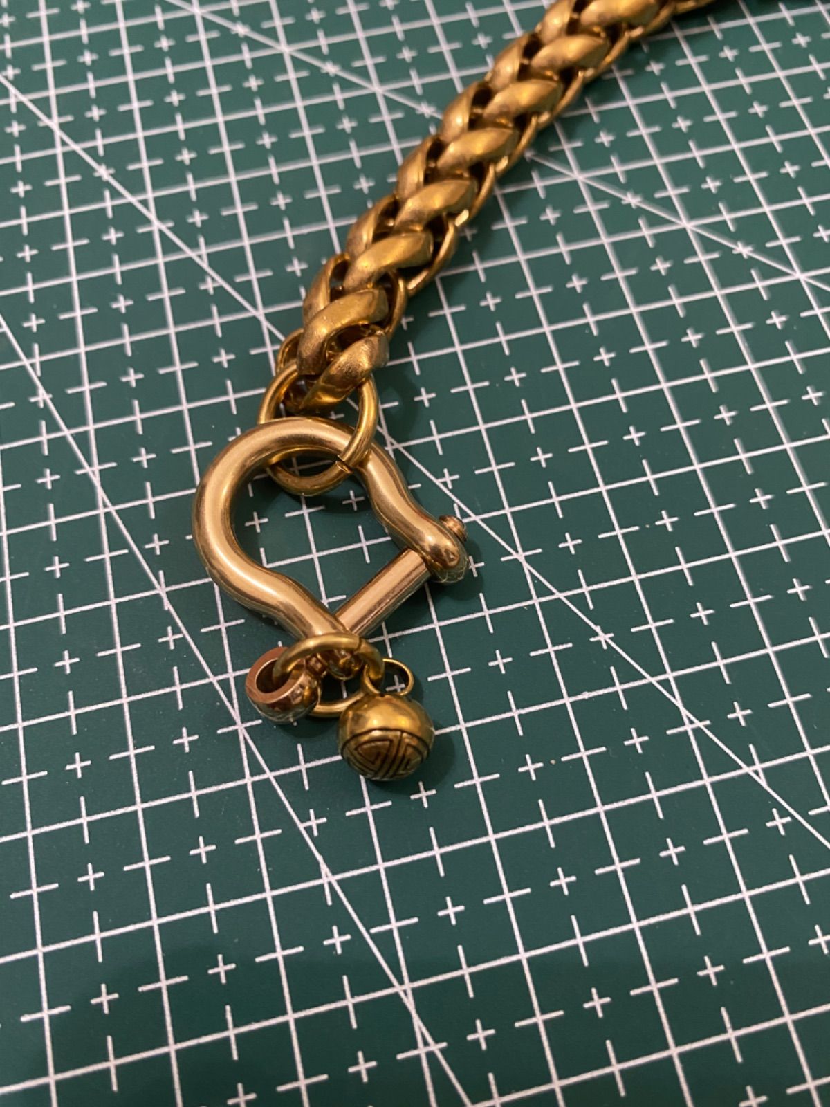 希少】ウォレットチェーン 真鍮製 ヴィンテージ スカル