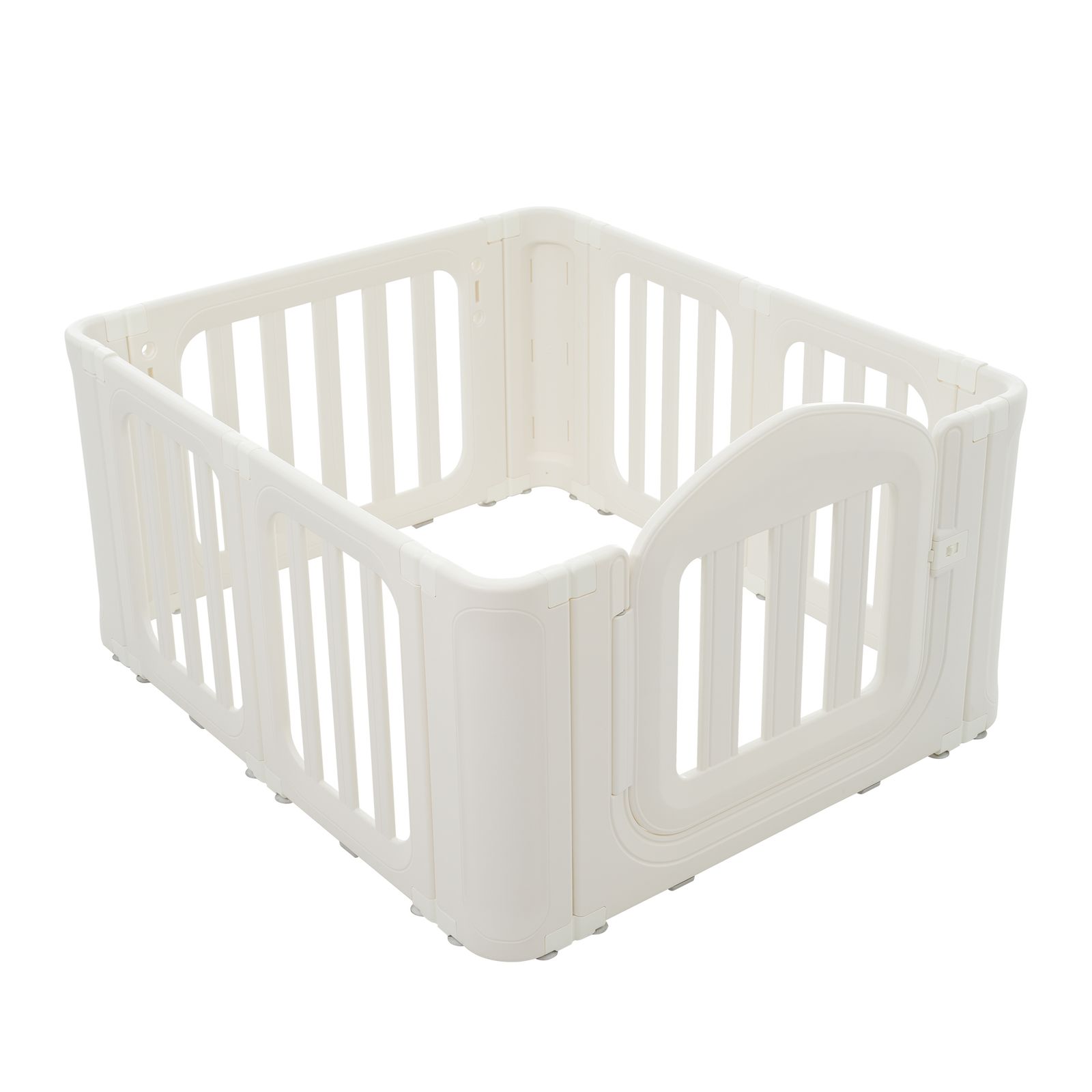 5wayベビーサークル 外径186*207cm デスク付き 変形可能 収納棚 5way ベビーサークル ベビーゲート ベビーベッド(サークル兼用) 国産