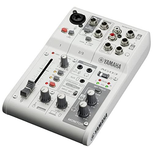 YAMAHA ライブストリーミングミキサー 3チャンネル ホワイト AG03MK2 W 4957812677318