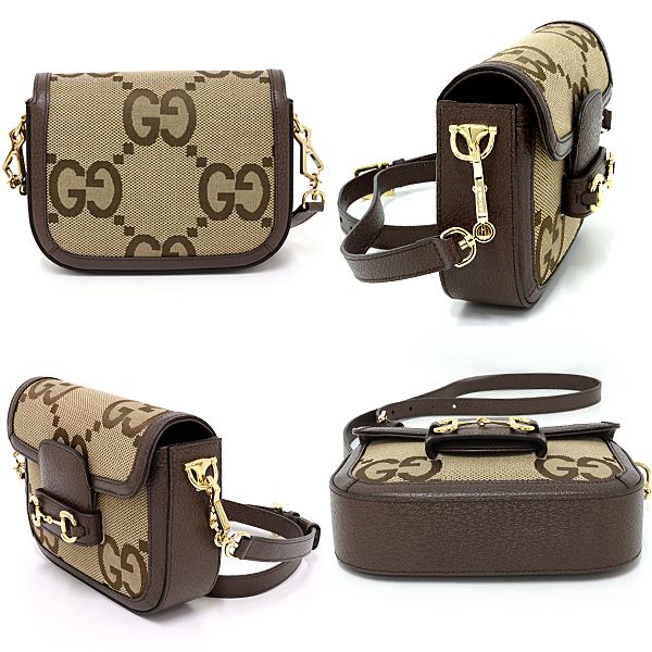 GUCCI 〔グッチ ホースビット 1955〕ミニ ショルダーバッグ ジャンボGG 